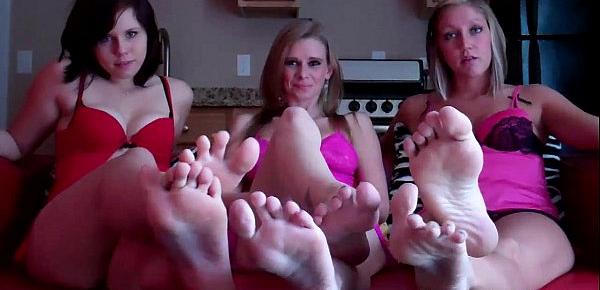  Jerk your dick to our six sexy feet
